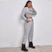 2023 Europe and the United States cross-border women's spring hoodie loose vest sweatpants sport slow running three sets