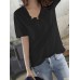 Leisure Pocket Short Sleeve Summer T  Shirt