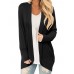 Women Solid Color Patchwork Long Sleeve Automn Winter Casual Sweater