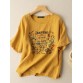 Leisure Letter Knife And Fork Cotton Short Sleeve T  Shirt