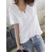 Leisure Pocket Short Sleeve Summer T  Shirt