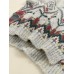 Women Christmas Elements Claret Vintage with Scarf Casual Sweaters